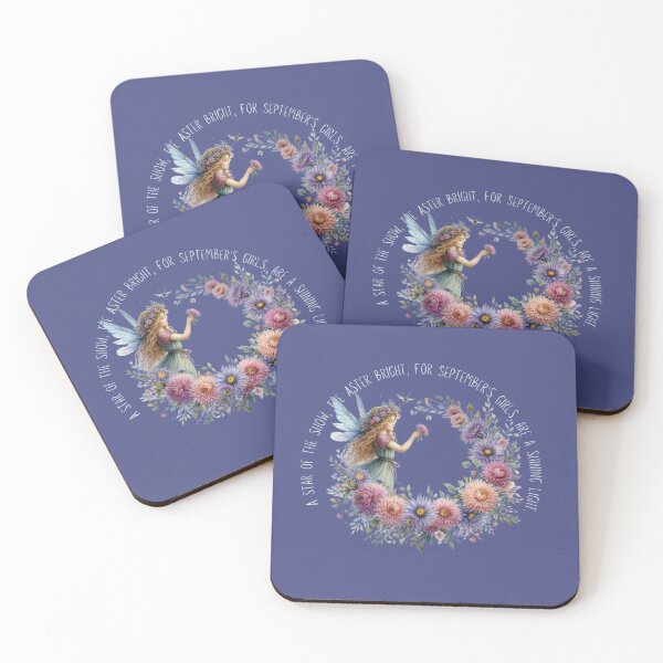 Item preview, September Birthday Girl, September Birth Flower Gifts and Meanings | September Flowers| Aster | Birthday for Girls Women| Flower Fairy designed and sold by Heritage Hive Studio.
