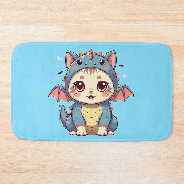 Item preview, Cute Kitty Dressed As A Blue Dragon | Blue designed and sold by PinkGoddessLove.