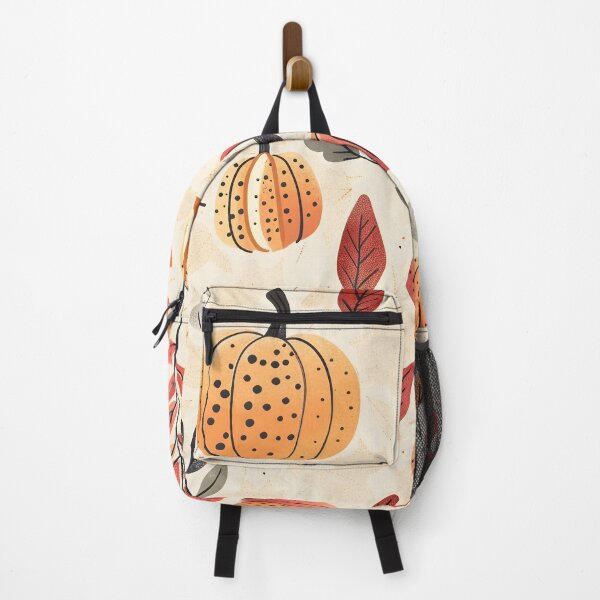 Item preview, Pumpkin and Leaves Tiled Pattern designed and sold by dcrc.