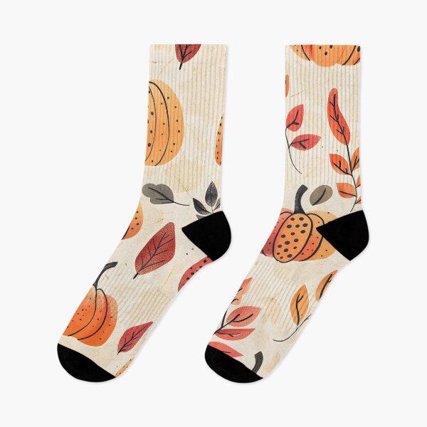 Item preview, Pumpkin and Leaves Tiled Pattern designed and sold by dcrc.