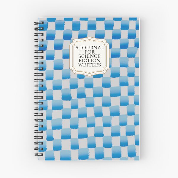 Item preview, Blue Checkerboard Journal for Science Fiction Writers - Creative Design by Jemma Jamie Skidmore designed and sold by Jemma Jamie Skidmore.