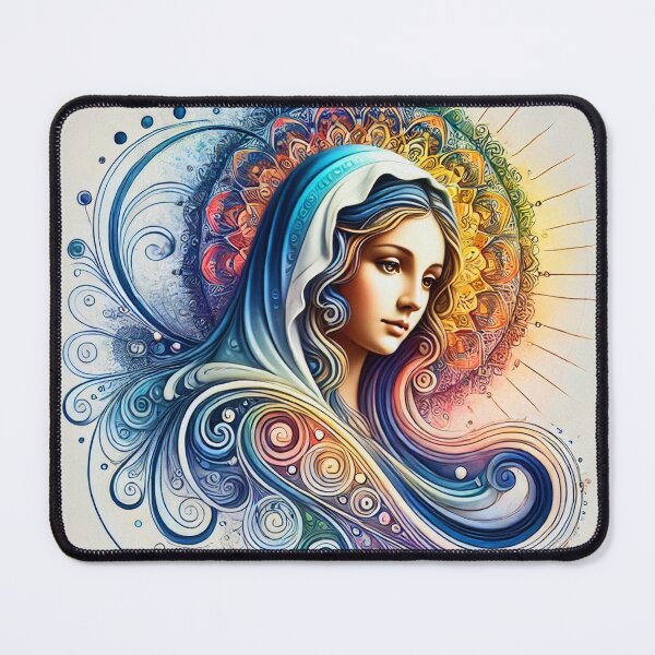 Item preview, Radiant Devotion: Virgin Mary Meets Bohemian Mandala designed and sold by VonHogler.