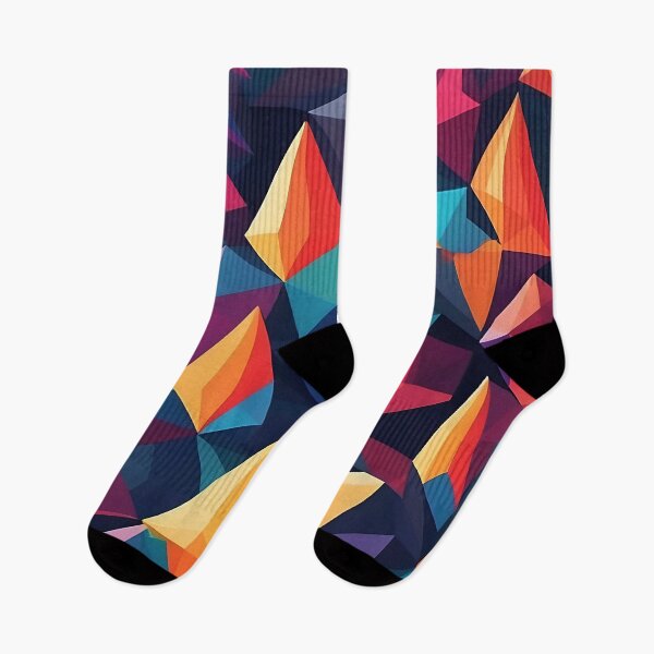 Item preview, Colorful low poly design with bright, geometric shapes for a vibrant pattern designed and sold by Tchoice.