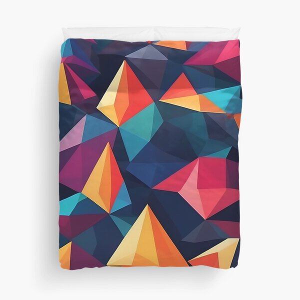 Item preview, Colorful low poly design with bright, geometric shapes for a vibrant pattern designed and sold by Tchoice.