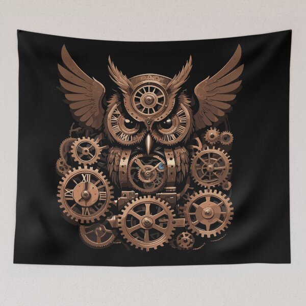 Item preview, Steampunk clockwork mechanical owl designed and sold by serriltoweshop.