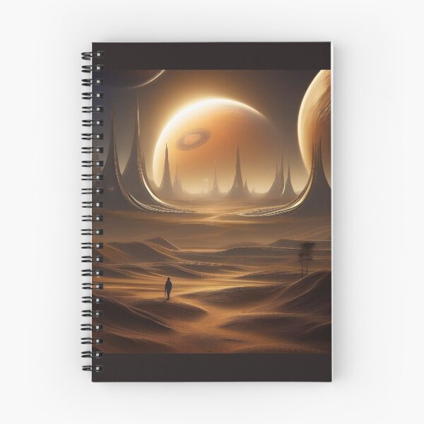 Aperçu de l'œuvre Explorateur Solitaire dans les Dunes de l’Infini créée et vendue par Pandanime.