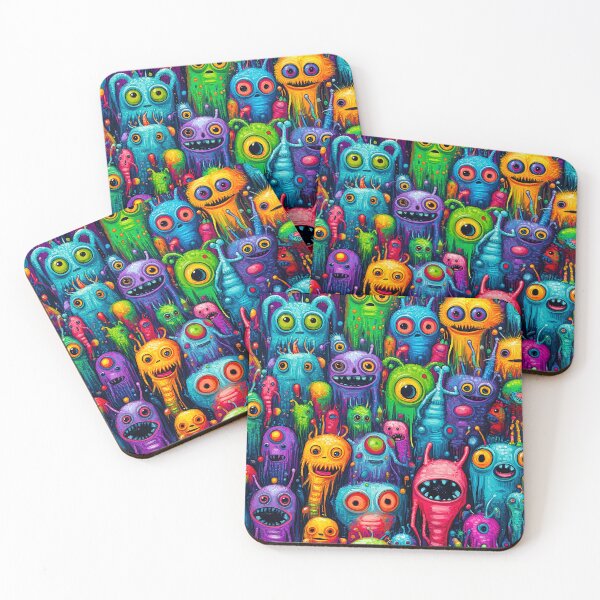 Item preview, Vibrant Monster Mayhem with Colorful Alien Creatures designed and sold by Vinson-MFG.