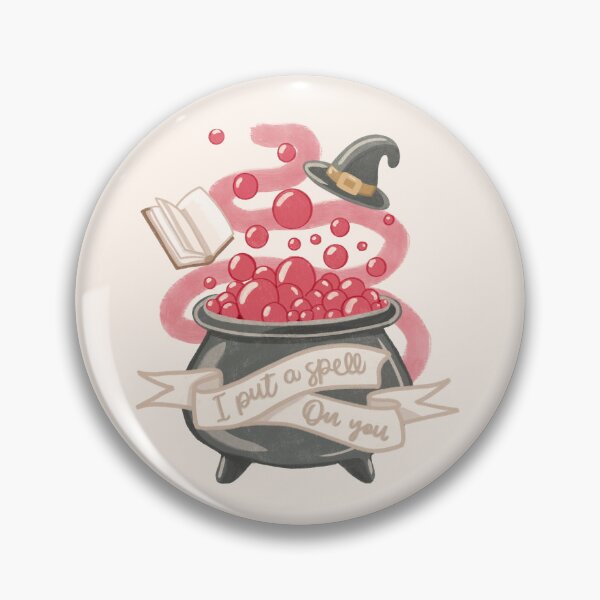 Item preview, Cute witch cauldron (red/pink) designed and sold by SnugbugStudios.