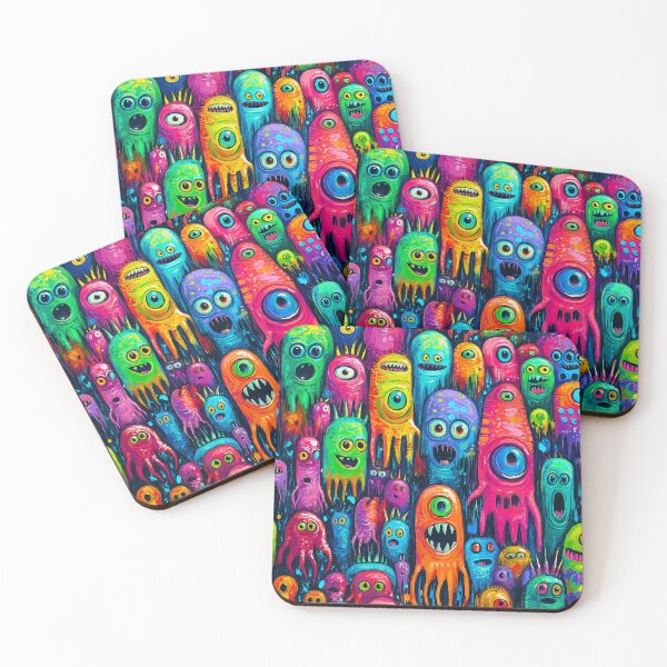Item preview, Vibrant Monster Mayhem with Colorful Alien Creatures designed and sold by Vinson-MFG.
