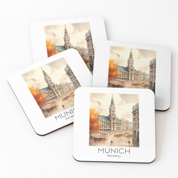 Item preview, A Vintage Travel Illustration of Munich - Germany  designed and sold by GoodOldVintage.