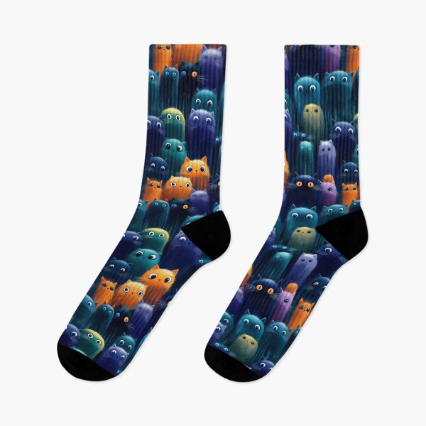 Item preview, Fluffy Cats Gathering in a Rainbow of Colors designed and sold by Vinson-MFG.