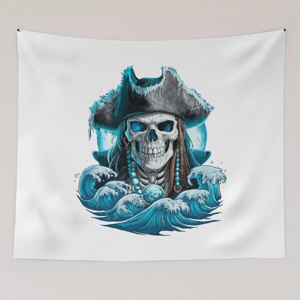 Item preview, Ghostly Pirate Skull: Ride the Haunted Waves designed and sold by StellarDreamer.