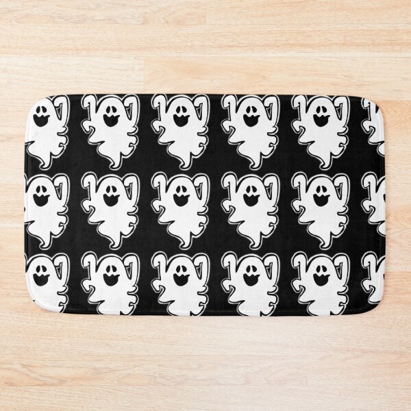 Item preview, Silly White Ghost on Black Background PN 44 designed and sold by SweetiesUnites.