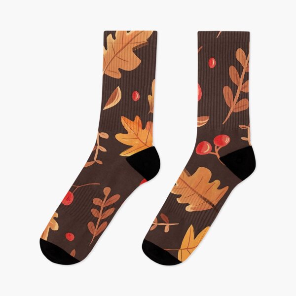 Item preview, Brown Leaf and Berry Tiled Pattern designed and sold by dcrc.