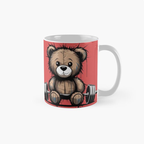 Item preview, a plush teddy bear on a barbell designed and sold by 123ks.