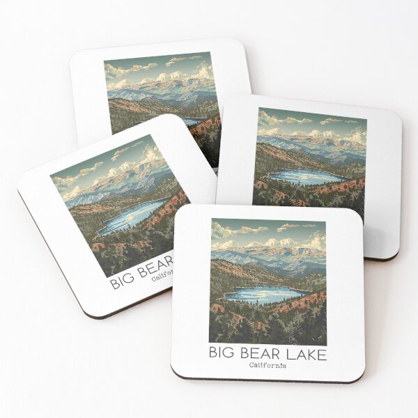 Item preview, A Vintage Travel Illustration of Big Bear Lake - California - US  designed and sold by GoodOldVintage.