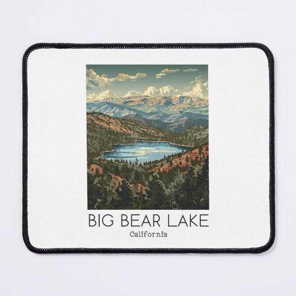 Item preview, A Vintage Travel Illustration of Big Bear Lake - California - US designed and sold by GoodOldVintage.