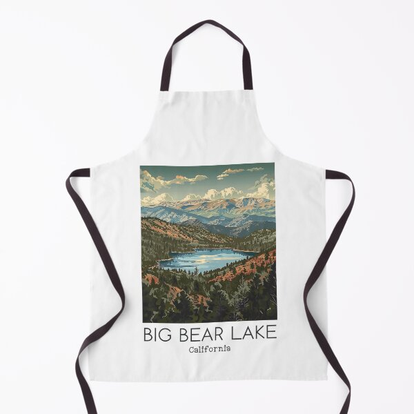 Item preview, A Vintage Travel Illustration of Big Bear Lake - California - US designed and sold by GoodOldVintage.