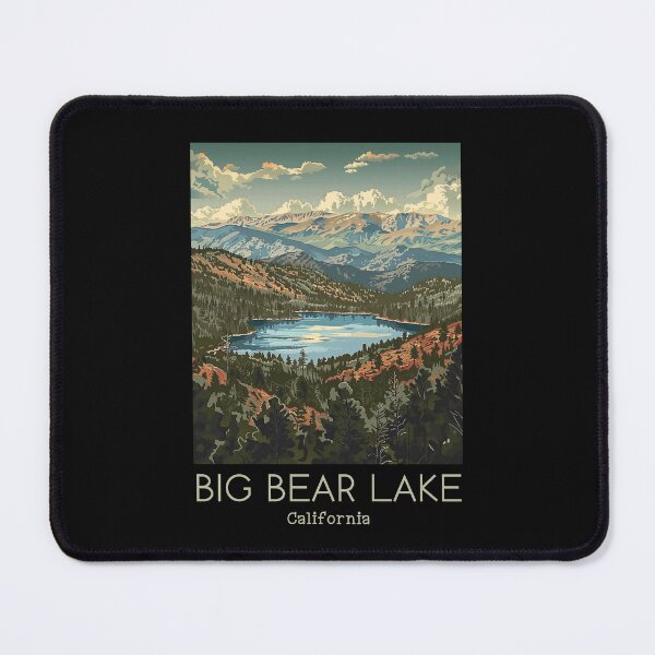 Item preview, A Vintage Travel Illustration of Big Bear Lake - California - US designed and sold by GoodOldVintage.