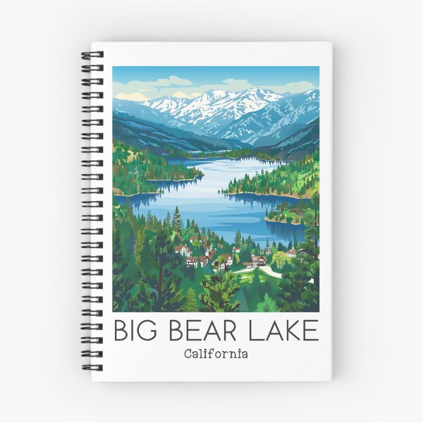 Item preview, A Vintage Travel Illustration of Big Bear Lake - California - US  designed and sold by GoodOldVintage.