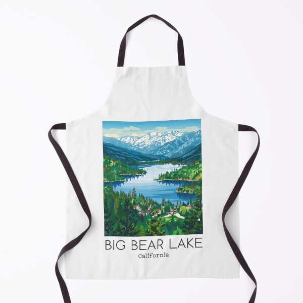 Item preview, A Vintage Travel Illustration of Big Bear Lake - California - US designed and sold by GoodOldVintage.