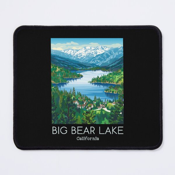 Item preview, A Vintage Travel Illustration of Big Bear Lake - California - US designed and sold by GoodOldVintage.