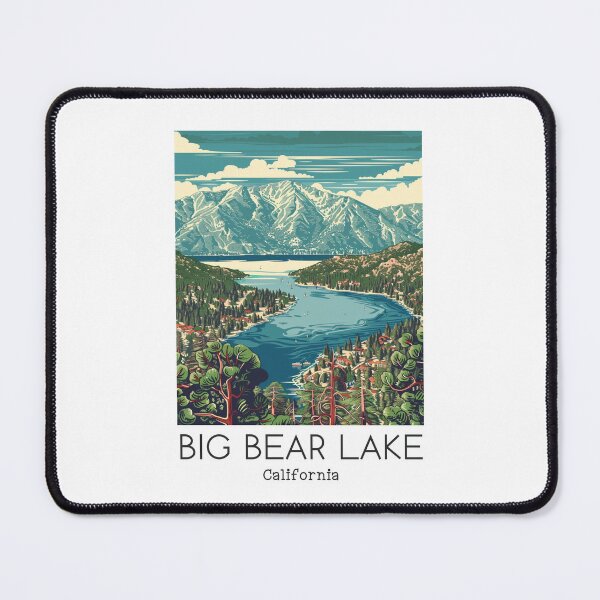 Item preview, A Vintage Travel Illustration of Big Bear Lake - California - US designed and sold by GoodOldVintage.