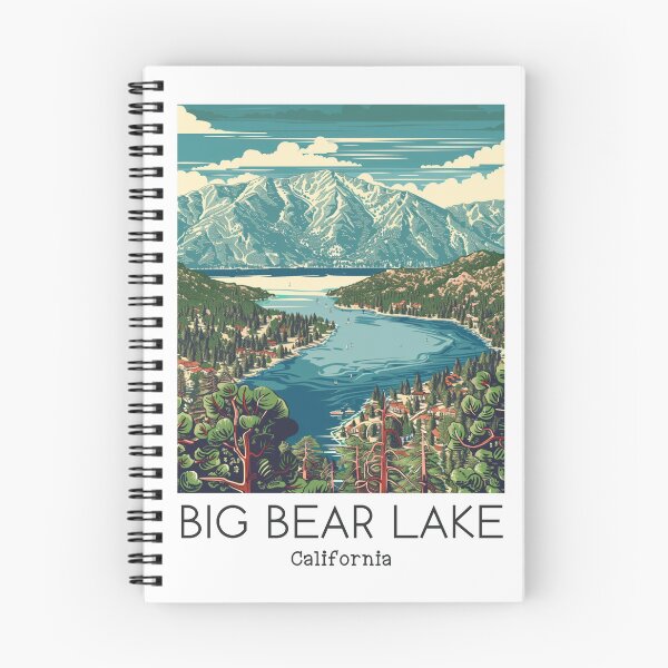 Item preview, A Vintage Travel Illustration of Big Bear Lake - California - US  designed and sold by GoodOldVintage.