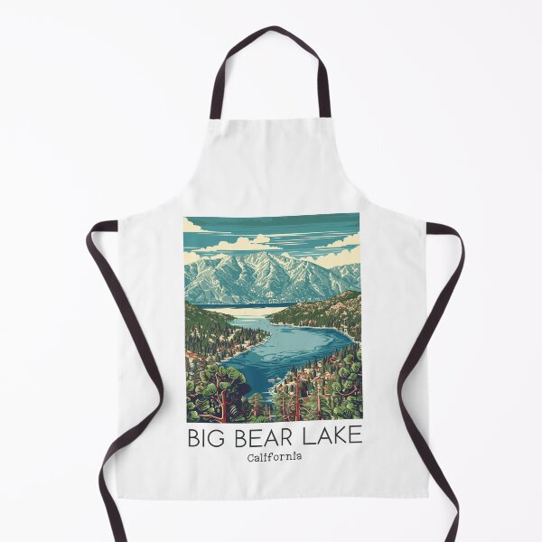 Item preview, A Vintage Travel Illustration of Big Bear Lake - California - US designed and sold by GoodOldVintage.