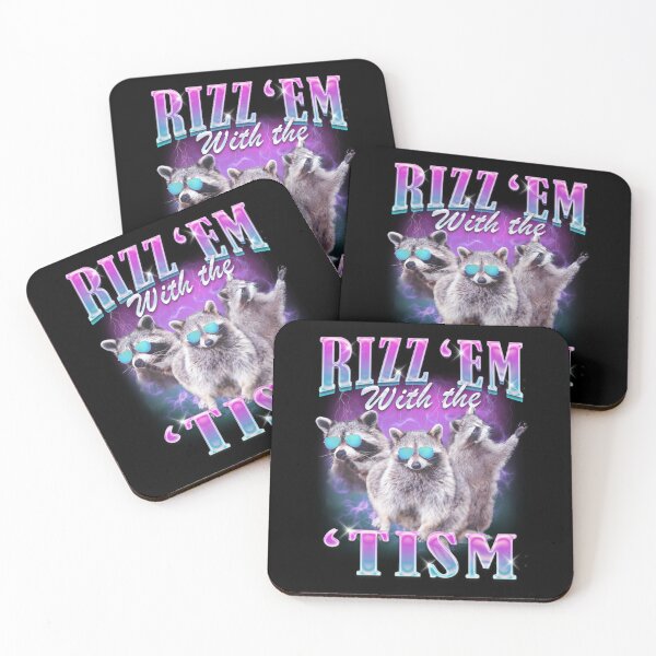 Item preview, Rizz 'em With The 'Tism Funny Raccoon Meme designed and sold by BelkaMd.