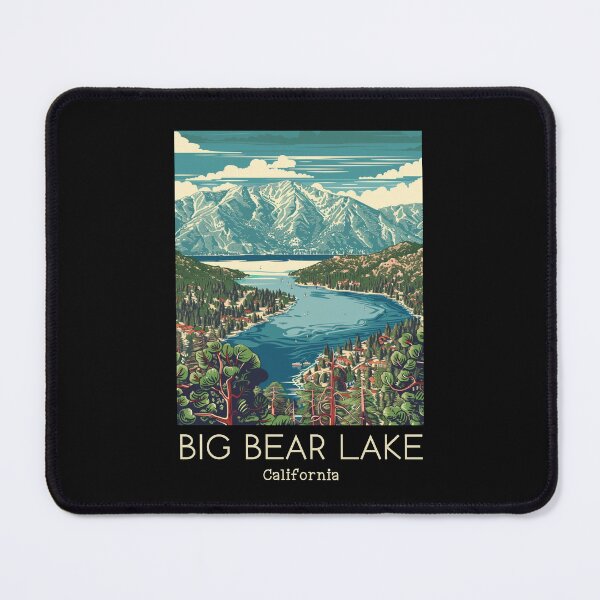 Item preview, A Vintage Travel Illustration of Big Bear Lake - California - US designed and sold by GoodOldVintage.