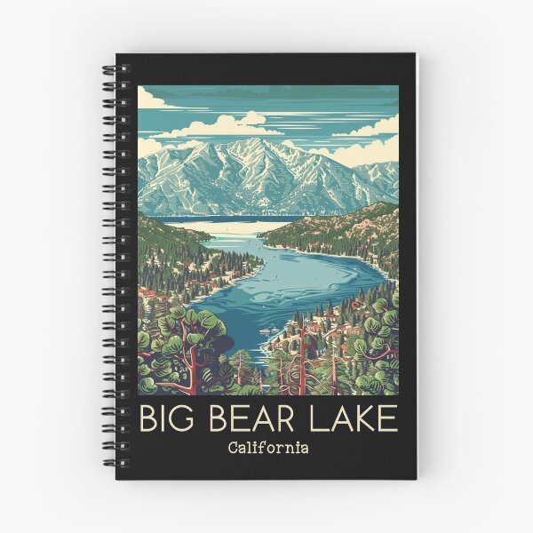 Item preview, A Vintage Travel Illustration of Big Bear Lake - California - US  designed and sold by GoodOldVintage.