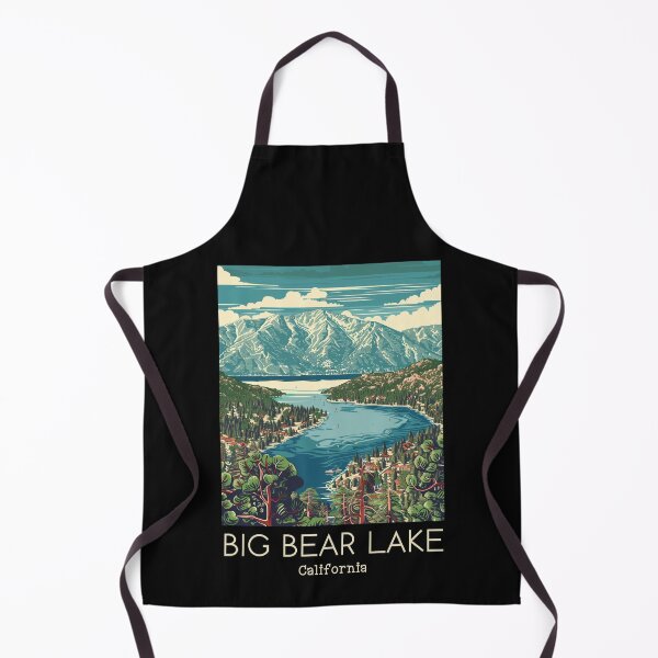 Item preview, A Vintage Travel Illustration of Big Bear Lake - California - US designed and sold by GoodOldVintage.