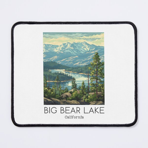 Item preview, A Vintage Travel Illustration of Big Bear Lake - California - US designed and sold by GoodOldVintage.