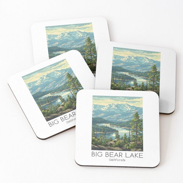 Item preview, A Vintage Travel Illustration of Big Bear Lake - California - US  designed and sold by GoodOldVintage.