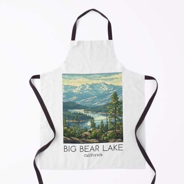 Item preview, A Vintage Travel Illustration of Big Bear Lake - California - US designed and sold by GoodOldVintage.