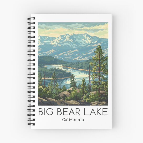 Item preview, A Vintage Travel Illustration of Big Bear Lake - California - US  designed and sold by GoodOldVintage.