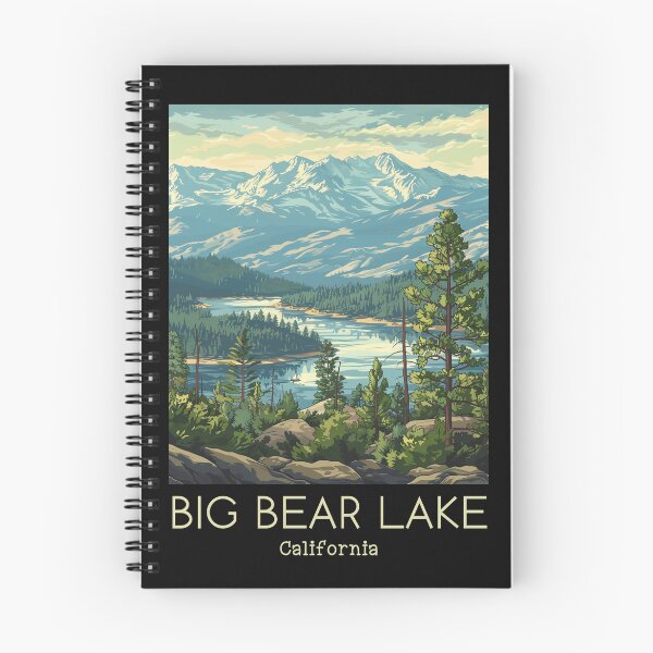 Item preview, A Vintage Travel Illustration of Big Bear Lake - California - US  designed and sold by GoodOldVintage.