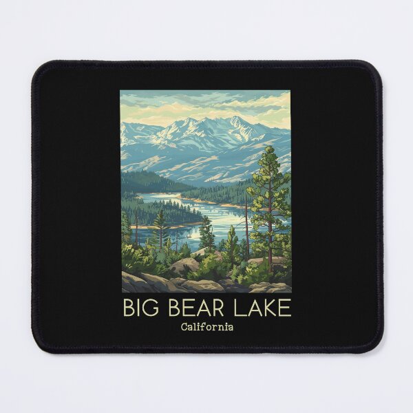 Item preview, A Vintage Travel Illustration of Big Bear Lake - California - US designed and sold by GoodOldVintage.