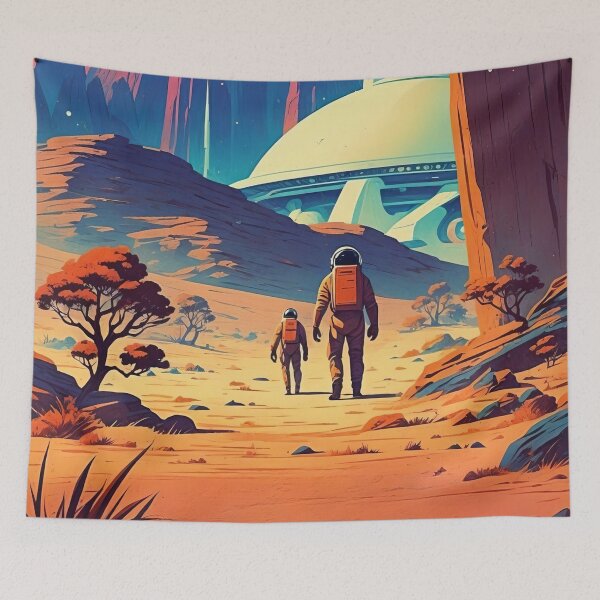 Item preview, Explorers Walk Into the Heart of Alien Civilization designed and sold by ArtComixHaven.
