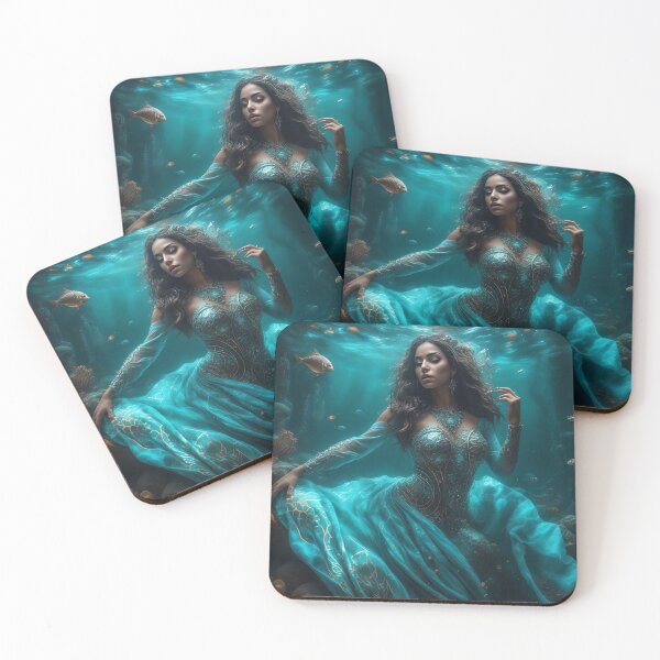 Item preview, Teal Underwater Couture Gown designed and sold by Fantasy-Fashion.