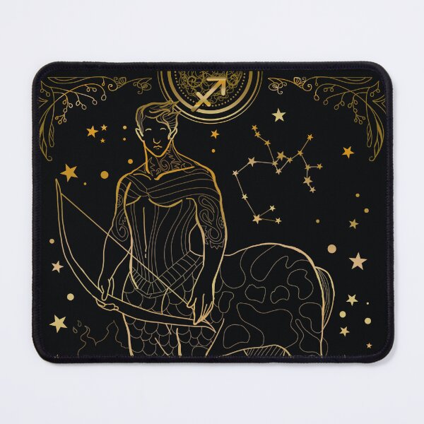 Item preview, Sagittarius gold and black astrology sign designed and sold by asamijess.