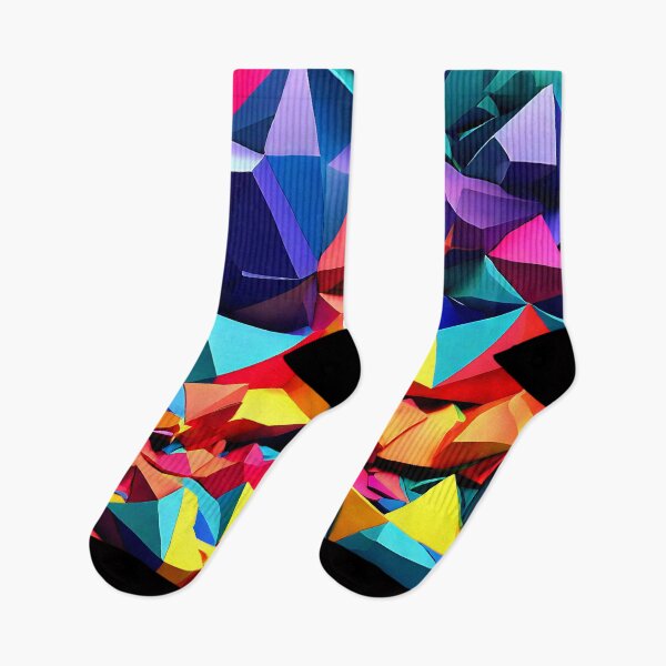 Item preview, Geometric low poly pattern with a rainbow palette for a striking, colorful designed and sold by Tchoice.
