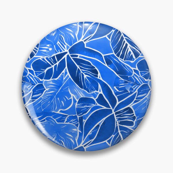 Item preview, Blue Hawaii - Tropical Leafs Print by Peach Pineapple Creative  designed and sold by PeachPineapple1.