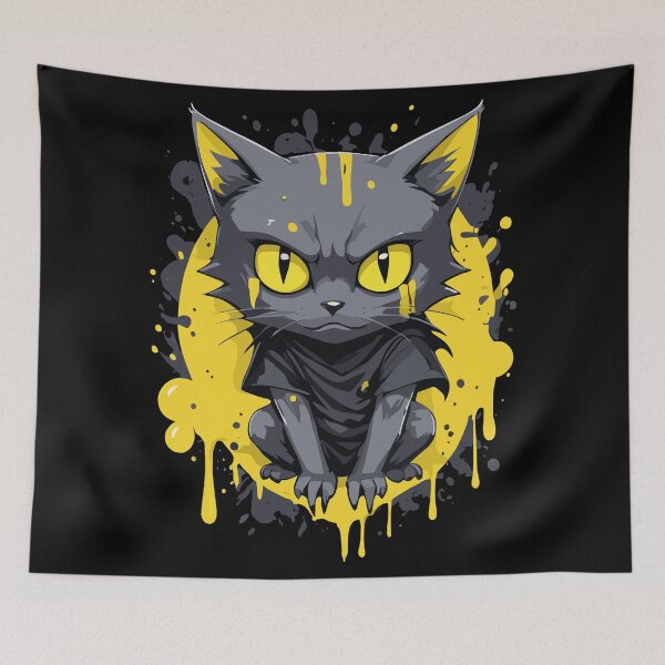 Item preview, a cat with yellow eyes designed and sold by grazianshop.