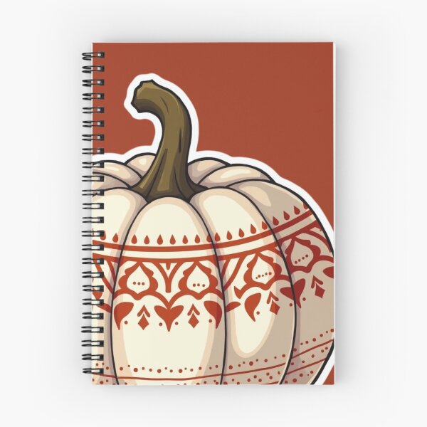 Item preview, White Pumpkin with Boho Pattern designed and sold by ArtfullyRooted.