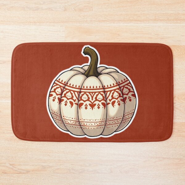 Item preview, White Pumpkin with Boho Pattern designed and sold by ArtfullyRooted.
