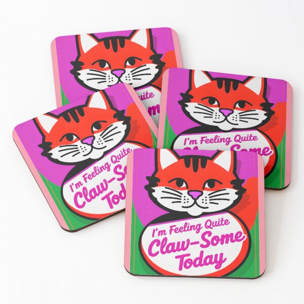 Item preview, I'm Feeling Quite Claw-Some Today Cute Cat Quote designed and sold by TheArtOfPat.