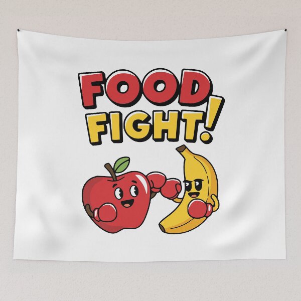 Item preview, Food Fight! Cute boxing fruit Pun designed and sold by PMCreative.
