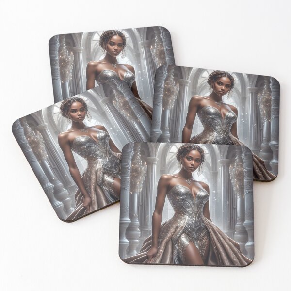 Item preview, Silver and Tan Metallic Gown designed and sold by Fantasy-Fashion.